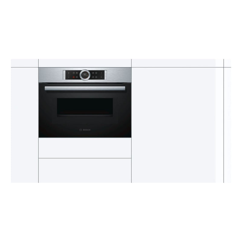 Bosch - Serie | 8 Built-in Compact Oven With Microwave Function 60 x 45 cm Stainless Steel CMG633BS1B