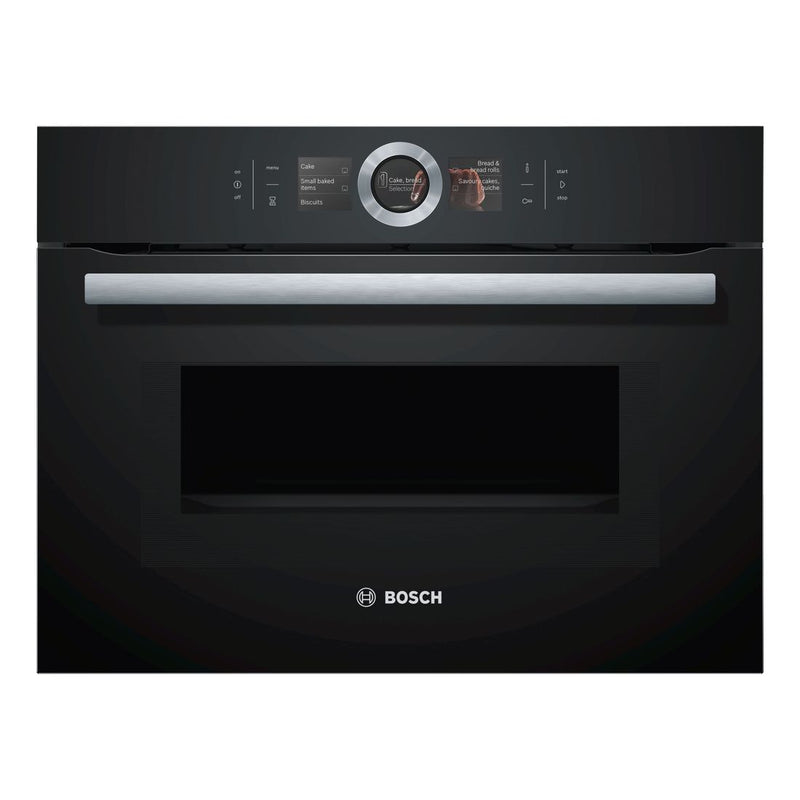 Bosch - Serie | 8 Built-in Compact Oven With Microwave Function 60 x 45 cm Black CMG656BB6B 