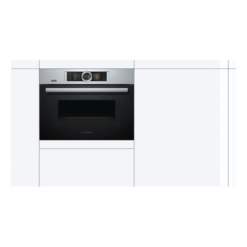 Bosch - Serie | 8 Built-in Compact Oven With Microwave Function 60 x 45 cm Stainless Steel CMG676BS6B