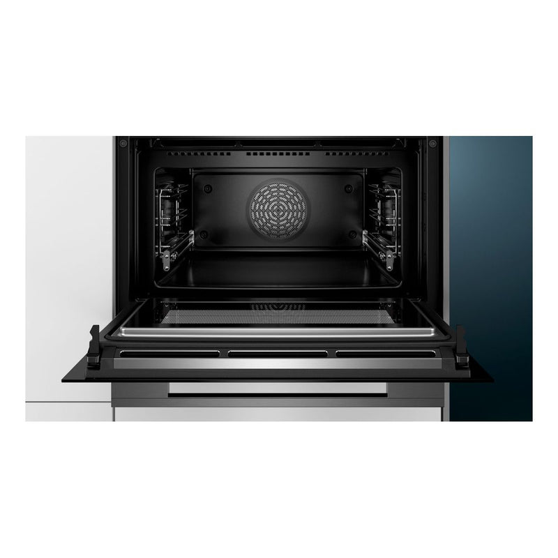 Siemens - IQ700 Built-in Compact Oven With Added Steam And Microwave Function 60 x 45 cm Black CN878G4B6B 