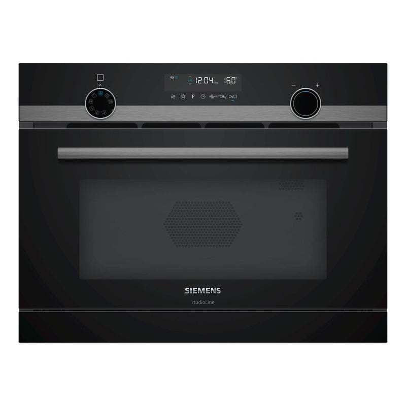 Siemens - IQ500 Built-in Compact Microwave With Steam Function 60 x 45 cm Black CP465AGB0B 
