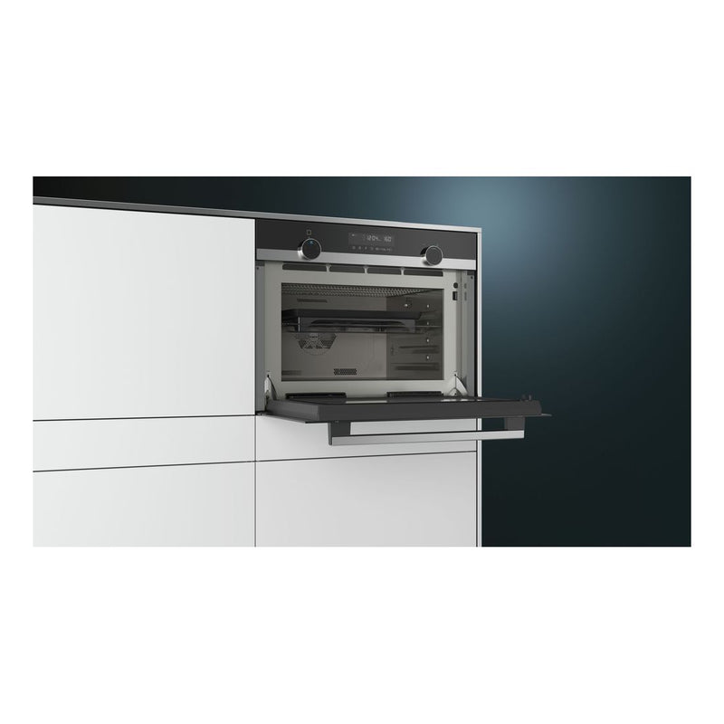 Siemens - IQ500 Built-in Compact Microwave With Steam Function 60 x 45 cm Stainless Steel CP565AGS0B 