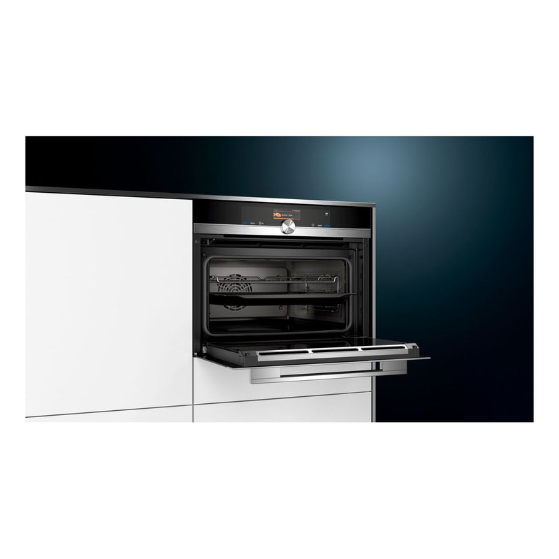 Siemens - IQ700 Built-in Compact Oven With Steam Function 60 x 45 cm Stainless Steel CS656GBS7B 