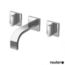 Dornbracht MEM wall-mounted basin mixer with individual escutcheons