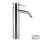 Dornbracht Meta slim single-lever basin mixer, with tall mixer pillar