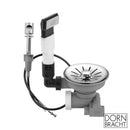 Dornbracht 拋光不銹鋼廢料和溢流裝置，帶拉旋鈕