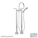 Dornbracht Tara. freestanding, two-hole bath mixer with hand shower set