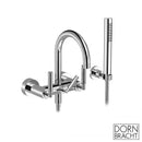 Dornbracht Tara. wall-mounted bath mixer with shower hose set