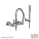 Dornbracht Tara. wall-mounted bath mixer with shower hose set