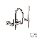 Dornbracht Tara. wall-mounted bath mixer with shower hose set