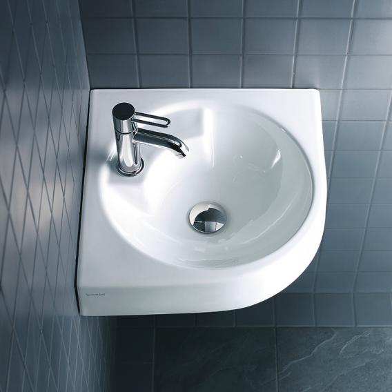 Duravit Architec corner hand washbasin white, with 1 tap hole