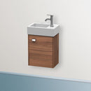 Duravit Brioso vanity unit for hand washbasin with 1 door nussbaum natur, Griff chrom