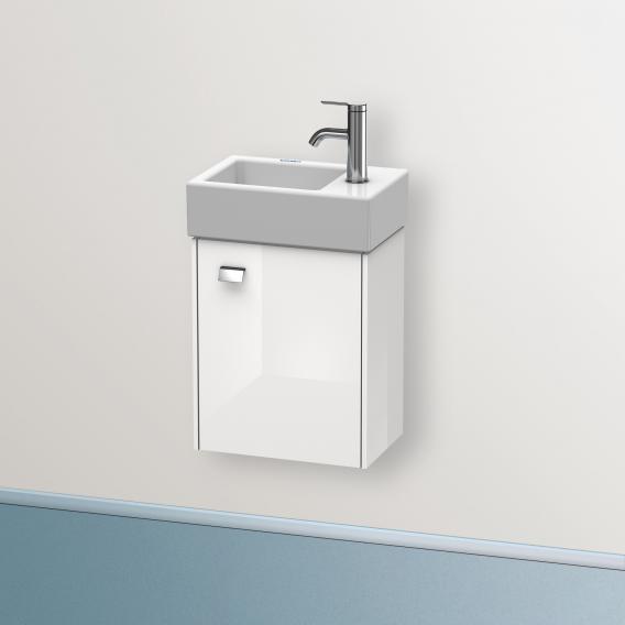 Duravit Brioso vanity unit for hand washbasin with 1 door weiß hochglanz, Griff chrom