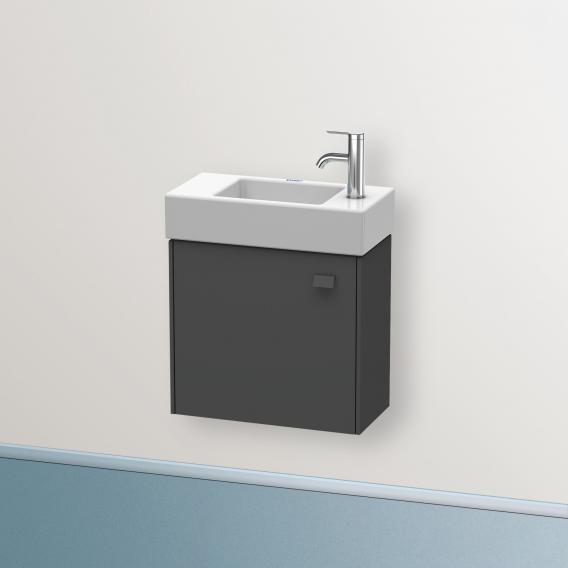 Duravit Brioso vanity unit for hand washbasin with 1 door graphit matt, Griff graphit matt