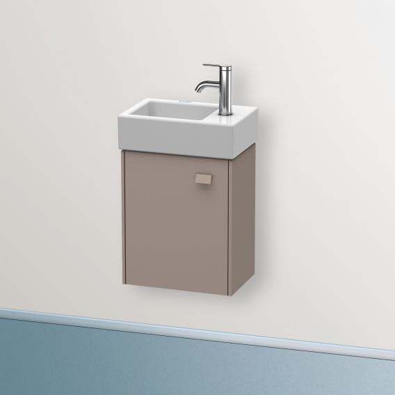 Duravit Brioso vanity unit for hand washbasin with 1 door basalt matt, Griff basalt matt