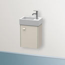 Duravit Brioso vanity unit for hand washbasin with 1 door taupe matt, Griff taupe matt