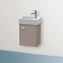 Duravit Brioso vanity unit for hand washbasin with 1 door basalt matt, Griff chrom