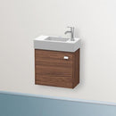 Duravit Brioso vanity unit for hand washbasin with 1 door nussbaum dunkel, Griff chrom