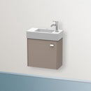 Duravit Brioso vanity unit for hand washbasin with 1 door basalt matt, Griff chrom