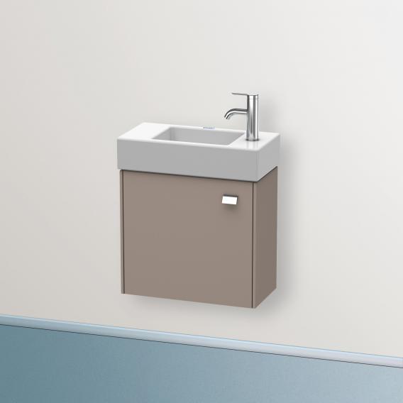 Duravit Brioso vanity unit for hand washbasin with 1 door basalt matt, Griff chrom