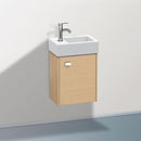 Duravit Brioso vanity unit for hand washbasin with 1 door eiche natur, Griff chrom