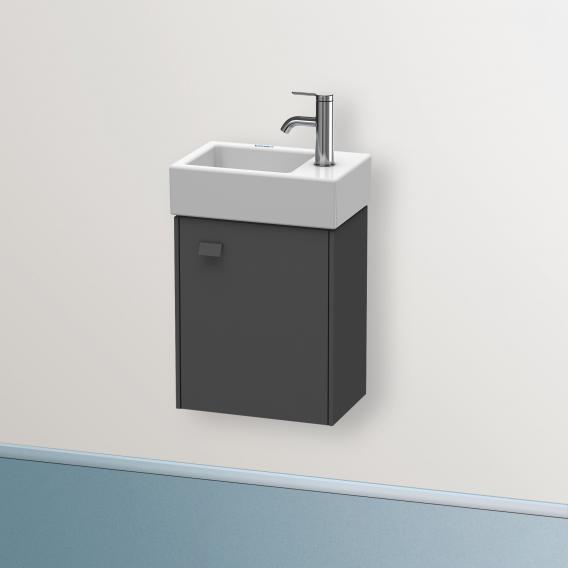 Duravit Brioso vanity unit for hand washbasin with 1 door graphit matt, Griff graphit matt