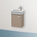 Duravit Brioso vanity unit for hand washbasin with 1 door leinen, Griff chrom
