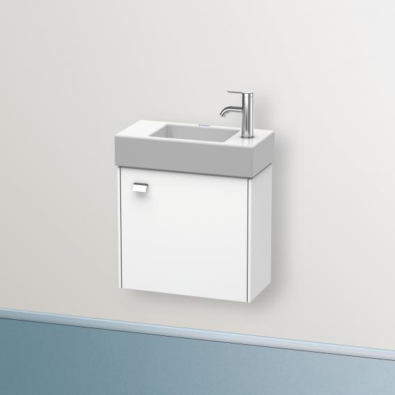 Duravit Brioso vanity unit for hand washbasin with 1 door weiß matt, Griff chrom