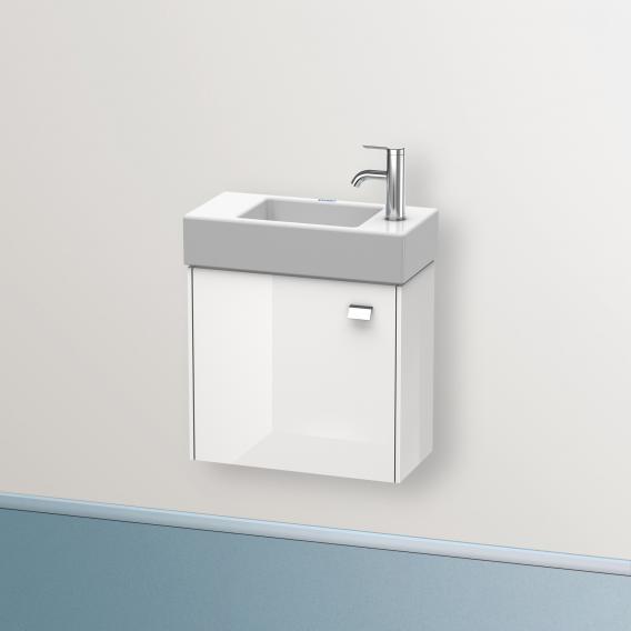 Duravit Brioso vanity unit for hand washbasin with 1 door weiß hochglanz, Griff chrom