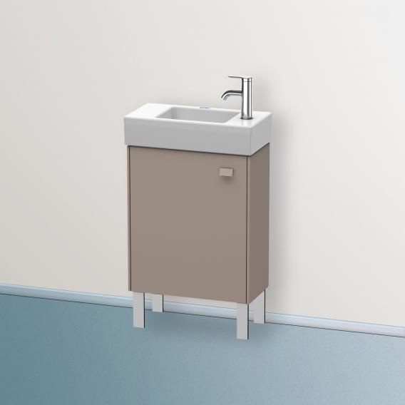 Duravit Brioso vanity unit for hand washbasin with 1 door basalt matt, Griff basalt matt