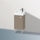 Duravit Brioso vanity unit for hand washbasin with 1 door eiche terra, Griff chrom