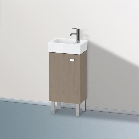 Duravit Brioso vanity unit for hand washbasin with 1 door eiche terra, Griff chrom