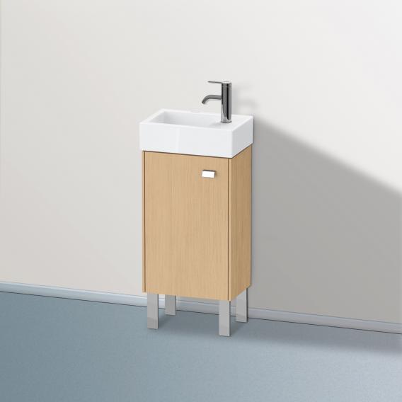 Duravit Brioso vanity unit for hand washbasin with 1 door eiche natur, Griff chrom