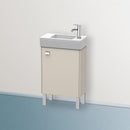 Duravit Brioso vanity unit for hand washbasin with 1 door taupe matt, Griff chrom