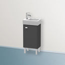 Duravit Brioso vanity unit for hand washbasin with 1 door graphit matt, Griff chrom