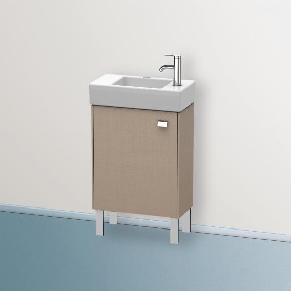 Duravit Brioso vanity unit for hand washbasin with 1 door leinen, Griff chrom