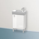 Duravit Brioso vanity unit for hand washbasin with 1 door weiß hochglanz, Griff chrom