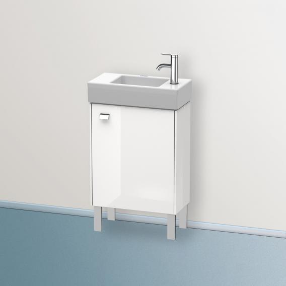 Duravit Brioso vanity unit for hand washbasin with 1 door weiß hochglanz, Griff chrom