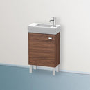 Duravit Brioso vanity unit for hand washbasin with 1 door nussbaum dunkel, Griff chrom