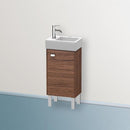 Duravit Brioso vanity unit for hand washbasin with 1 door nussbaum dunkel, Griff chrom