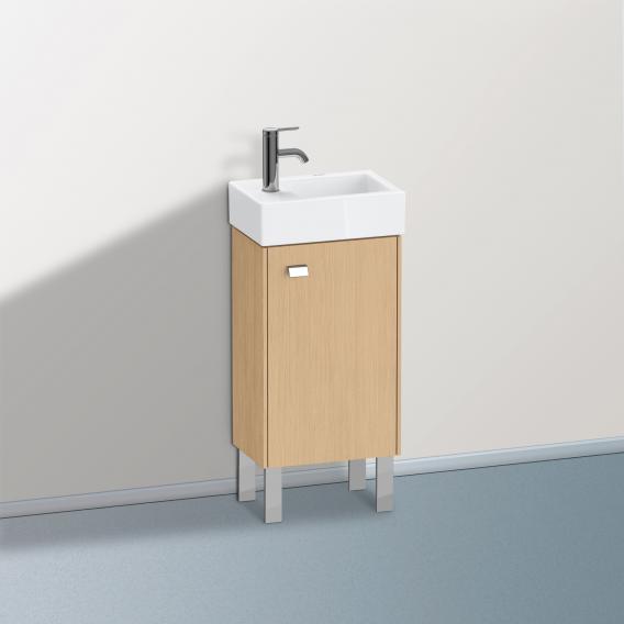 Duravit Brioso vanity unit for hand washbasin with 1 door eiche natur, Griff chrom