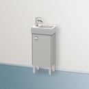 Duravit Brioso vanity unit for hand washbasin with 1 door betongrau matt, Griff chrom