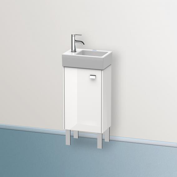 Duravit Brioso vanity unit for hand washbasin with 1 door weiß hochglanz, Griff chrom