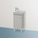 Duravit Brioso vanity unit for hand washbasin with 1 door betongrau matt, Griff chrom