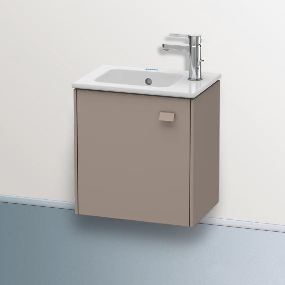 Duravit Brioso vanity unit for hand washbasin with 1 door basalt matt, Griff basalt matt