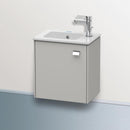 Duravit Brioso vanity unit for hand washbasin with 1 door betongrau matt, Griff chrom