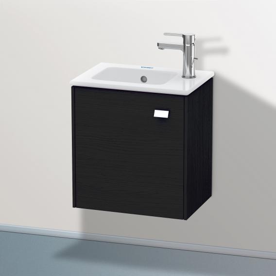 Duravit Brioso vanity unit for hand washbasin with 1 door eiche schwarz, Griff chrom