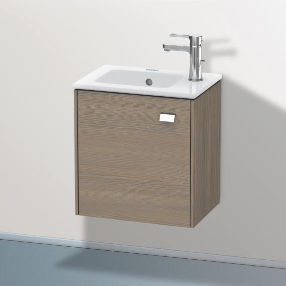 Duravit Brioso vanity unit for hand washbasin with 1 door eiche terra, Griff chrom