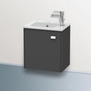 Duravit Brioso vanity unit for hand washbasin with 1 door graphit matt, Griff chrom
