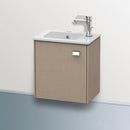 Duravit Brioso vanity unit for hand washbasin with 1 door leinen, Griff chrom